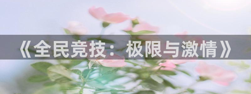 3377体育官方正版app娱乐是那个系列的台子:《全民竞技: